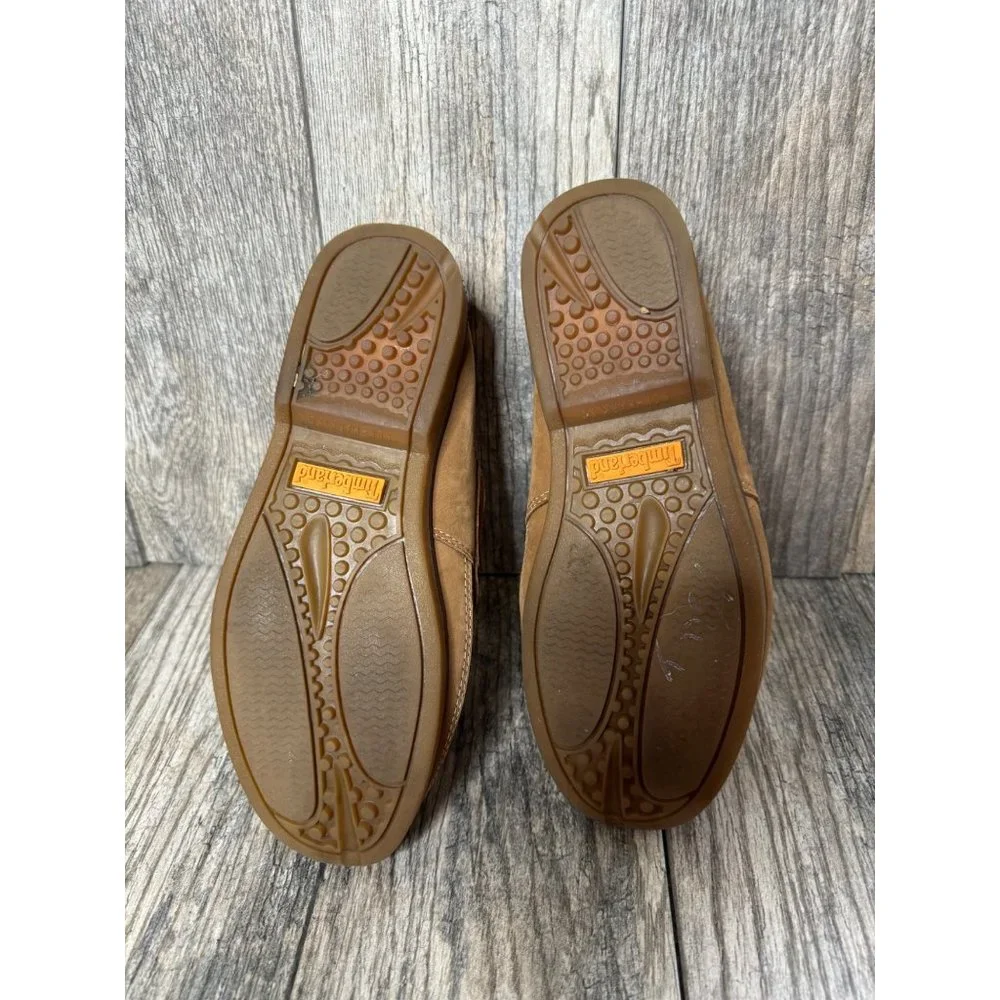 TIMBERLAND Khaki Brown Leather Echo Bay Boat Shoes Loafers Men's SIze 8M